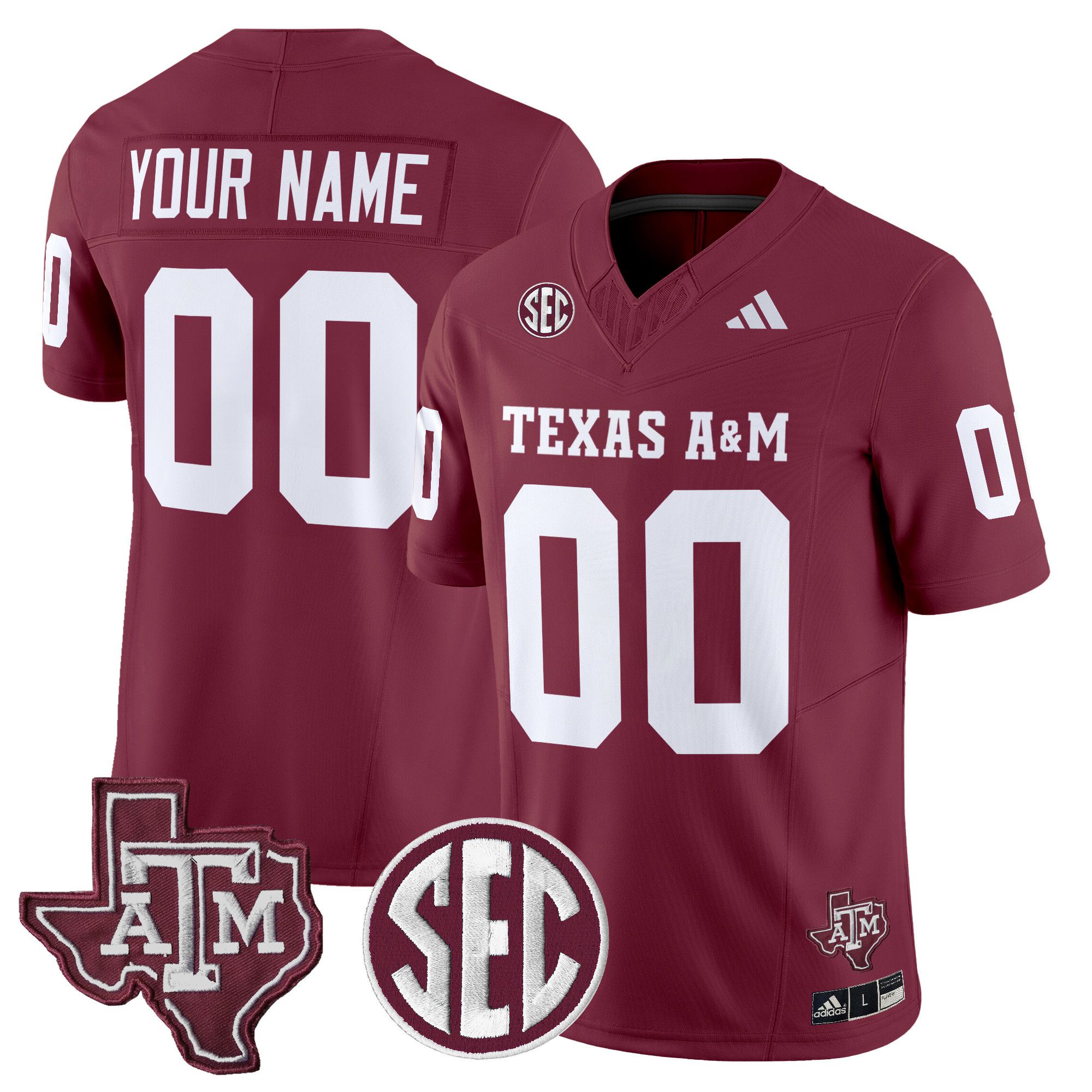 Men Texas A&M Aggies Red 2024 Vapor Limited Custom NCAA Jersey style 1->customized ncaa jersey->Custom Jersey